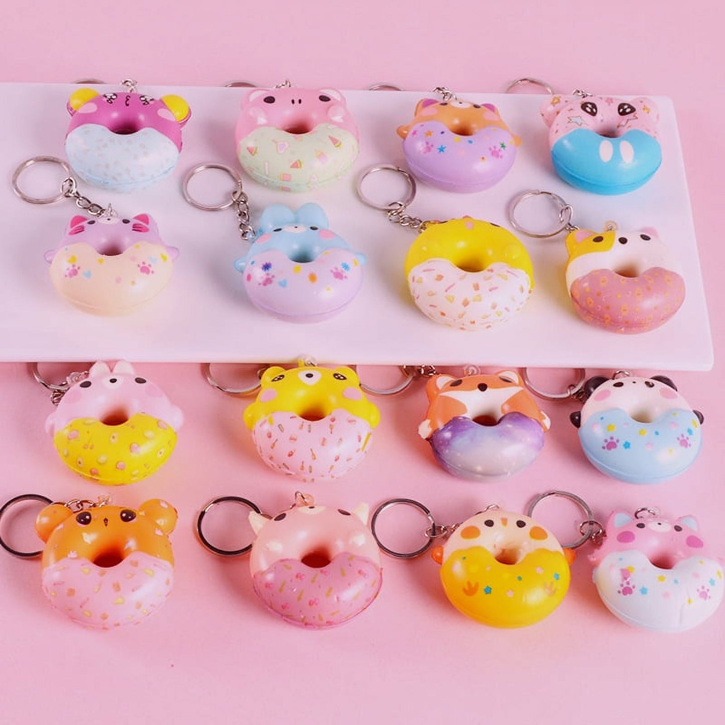 Squishy Keychain Animal Donut