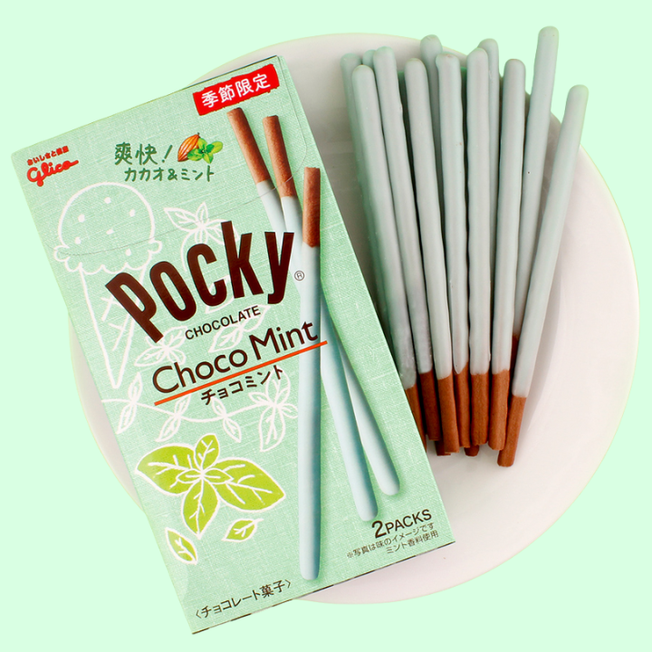 Glico Pocky Choco Mint 82g (GLICO)