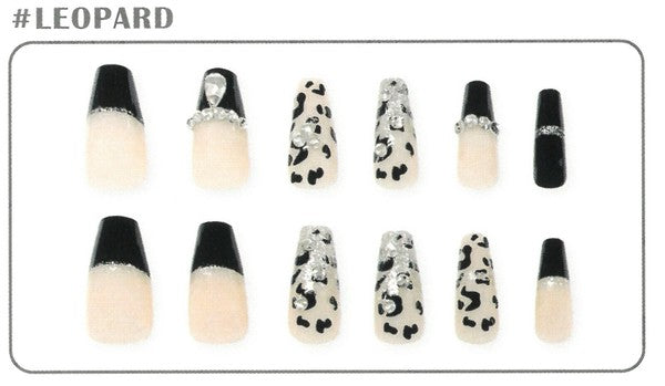 Press-On Nails Leopard 24pcs (KAMIO)