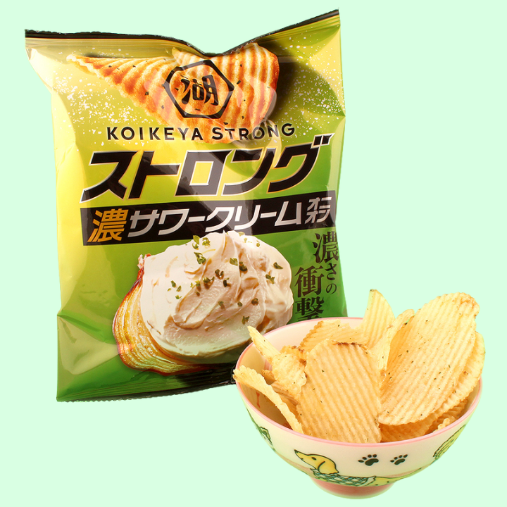 Strong Rich Potato Chips Sour Cream & Onion 53g (KOIKEYA)