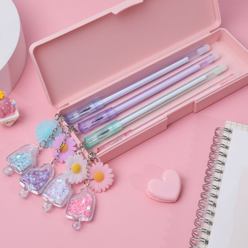 Gelpen 0.5mm w/Flower Ice Cream Pendant