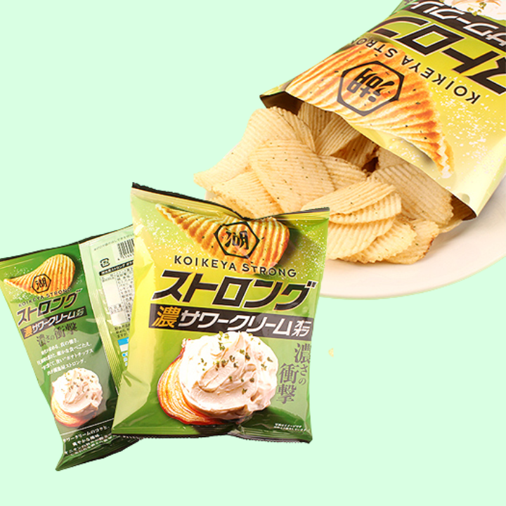 Strong Rich Potato Chips Sour Cream & Onion 53g (KOIKEYA)