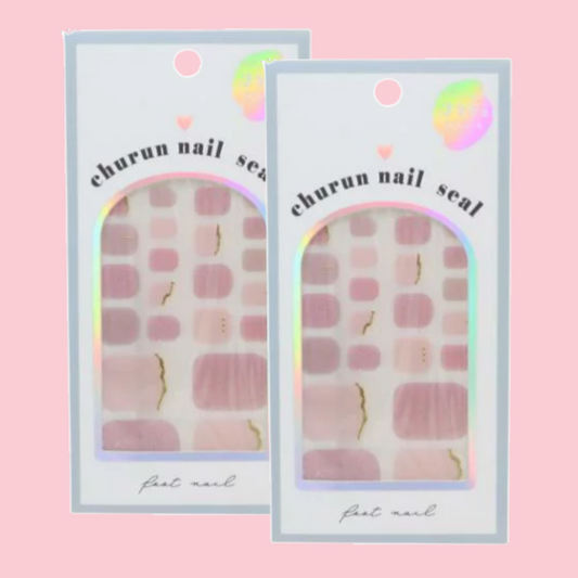 Pedicure Stickers Simple Pink (KAMIO JAPAN)