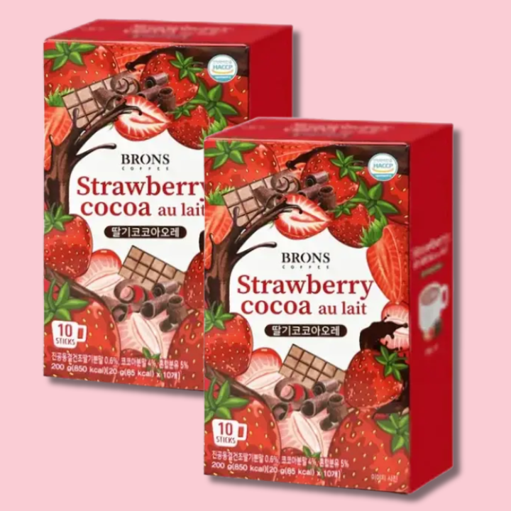Milk Chocolate Strawberry Instant Drink 10stk 200g (BRONS)