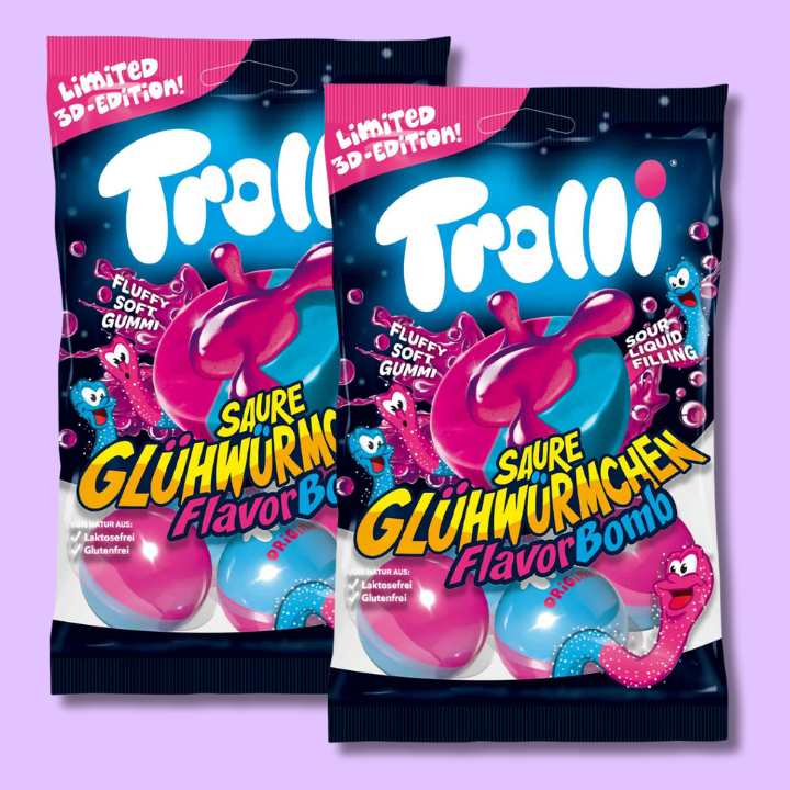 Flavorbomb Sour Glowworms Flavor 75g (TROLLI)