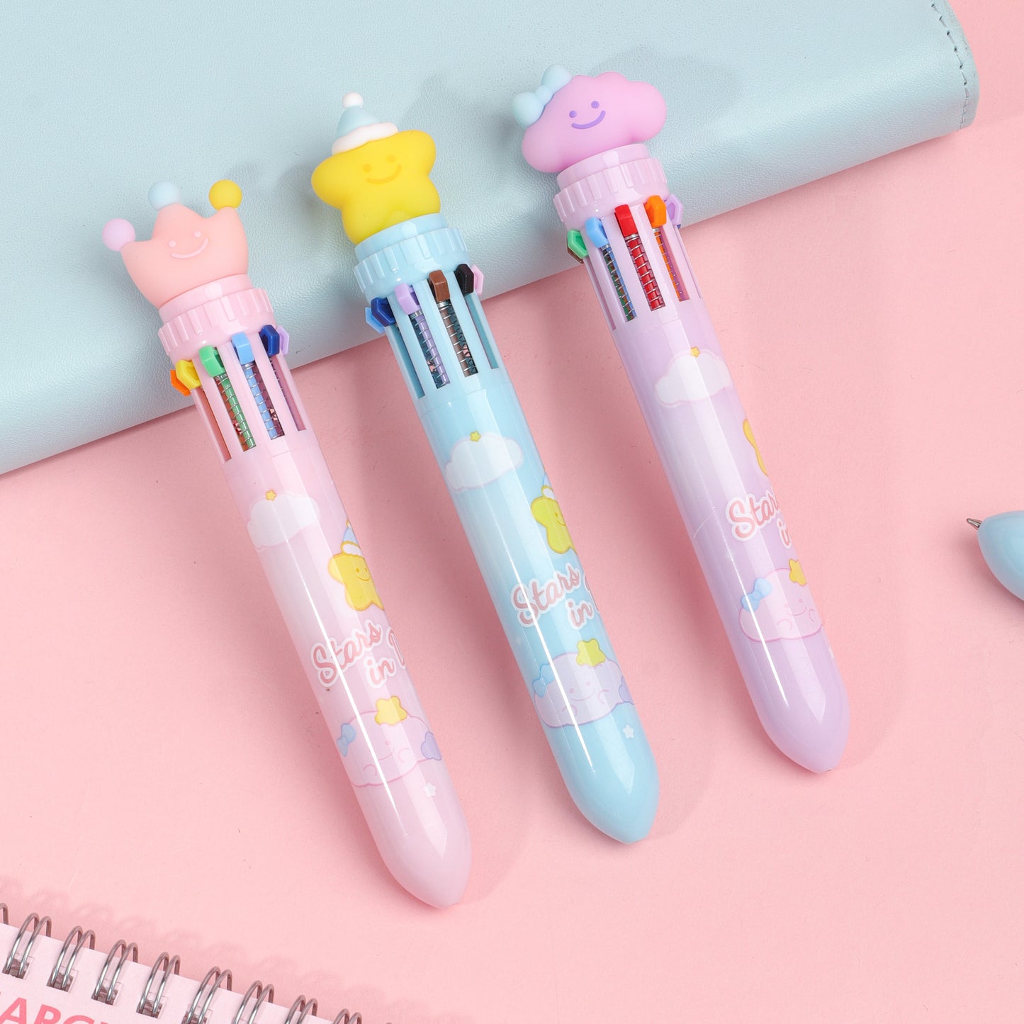 10 Farger Kulepenn 0.5mm Star Dream World