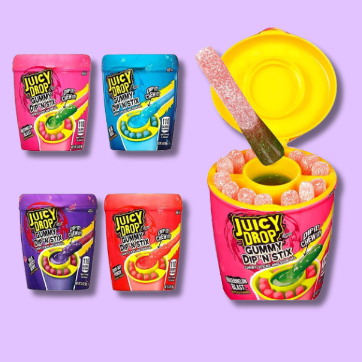 Juicy Drop Gummy Dip n Stix 96g (Bazooka)