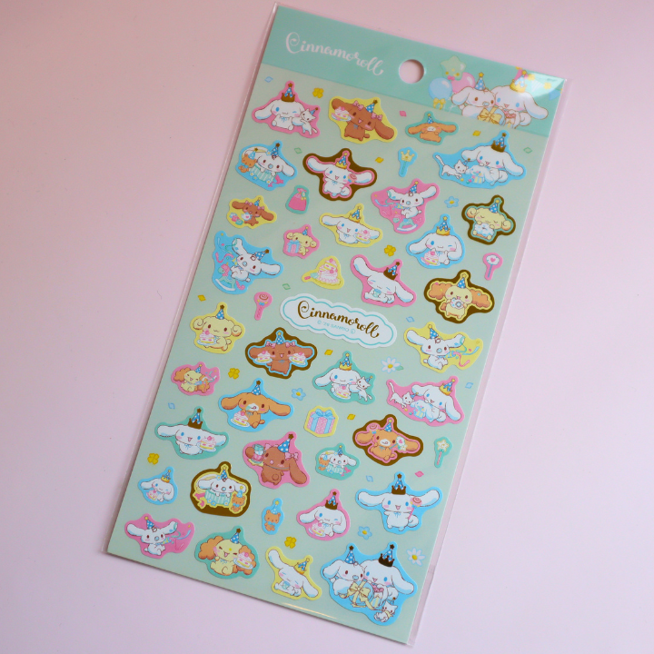 Sanrio Gold Accent Sticker Sheet Cinnamoroll After Party (Sanrio)