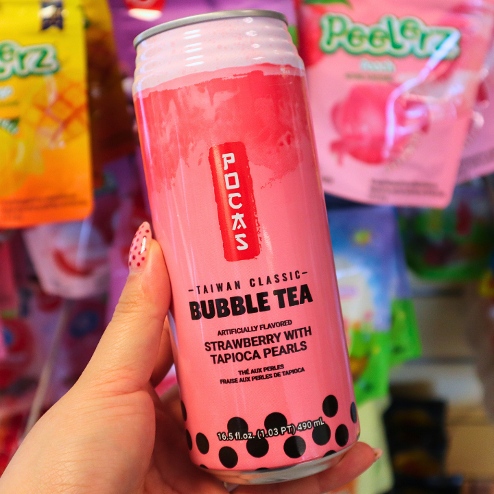Bubble Tea Tapioca Pearls Strawberry 490ml (POCAS)