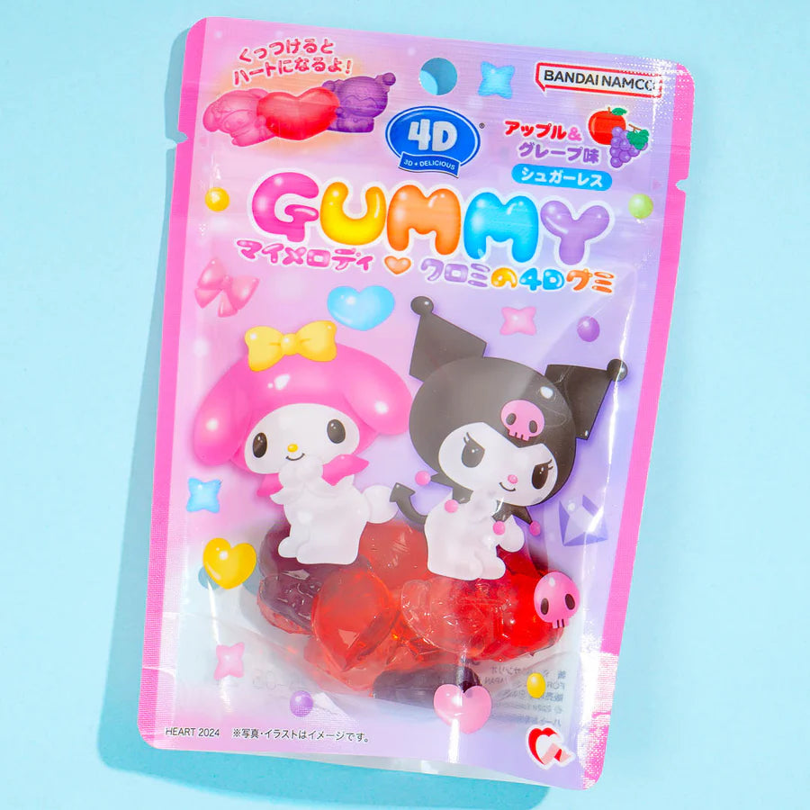 My Melody & Kuromi 4D Gummy Candy - Apple & Grape 60g (HEART)