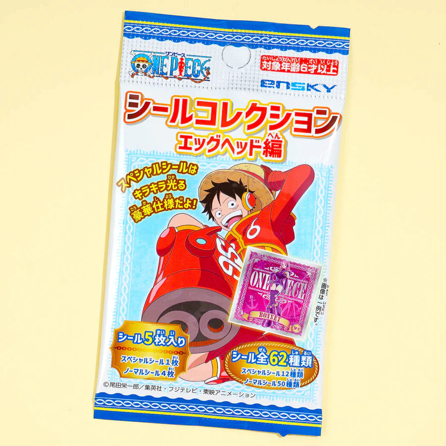 One Piece Egg Head Chewing Gum w/5x Random Decorative Sticker Pack 10g (ENSKY)