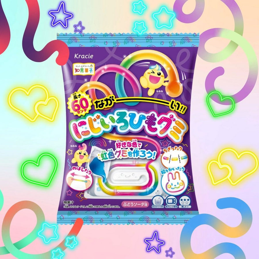 DIY Candy Kit Long Rainbow String Gummy 18g (KRACIE)