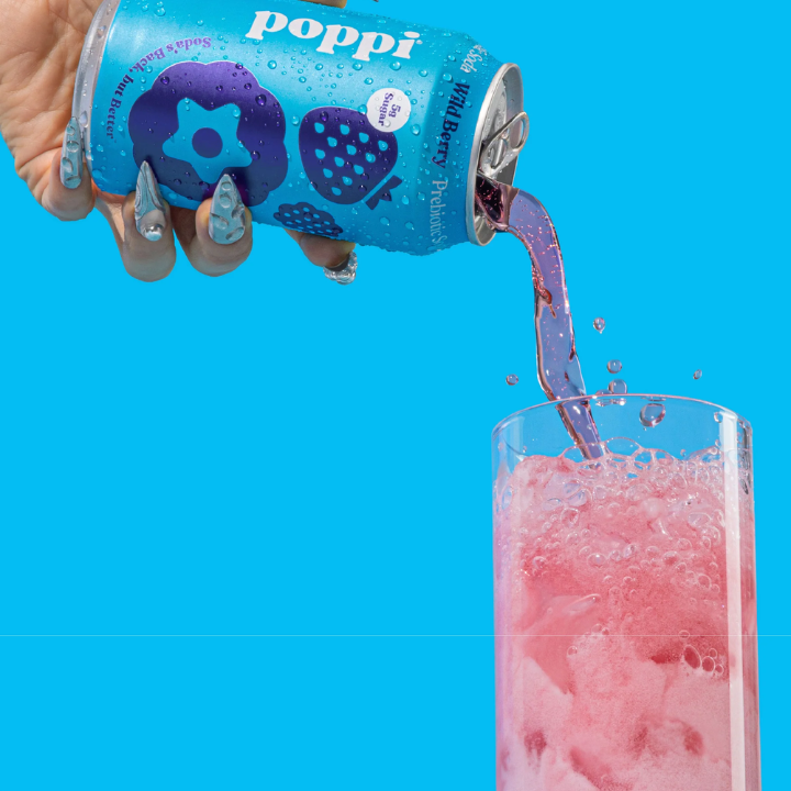 Prebiotic Soda Wild Berry 355ml (POPPI)