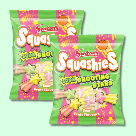 Squashies Sour Shooting Stars Gum 100g (SWIZZELS)