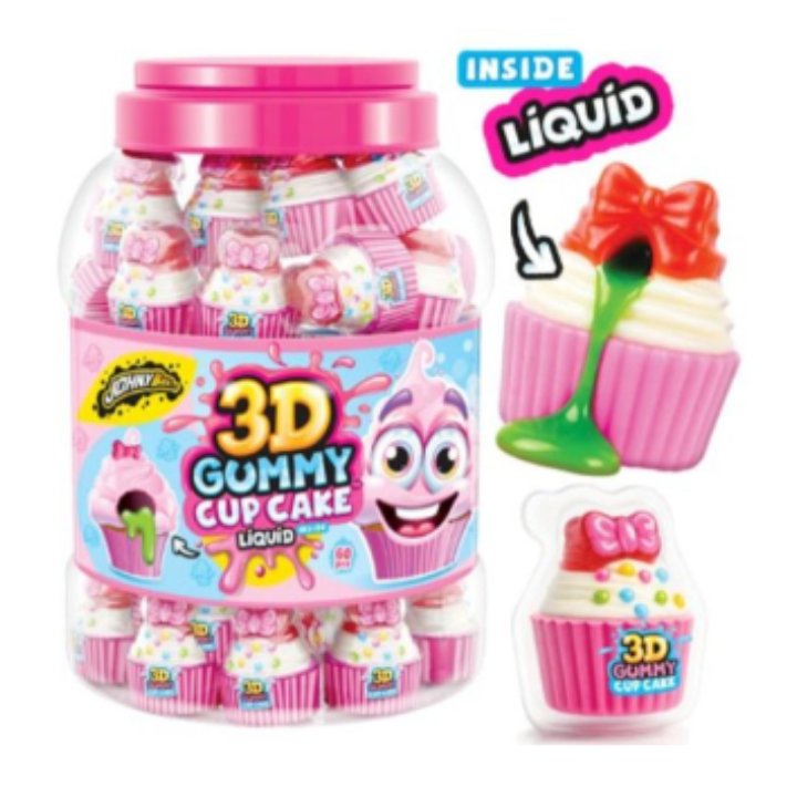 3D Juicy Gummy CupCake 18g (JOHNY BEE)