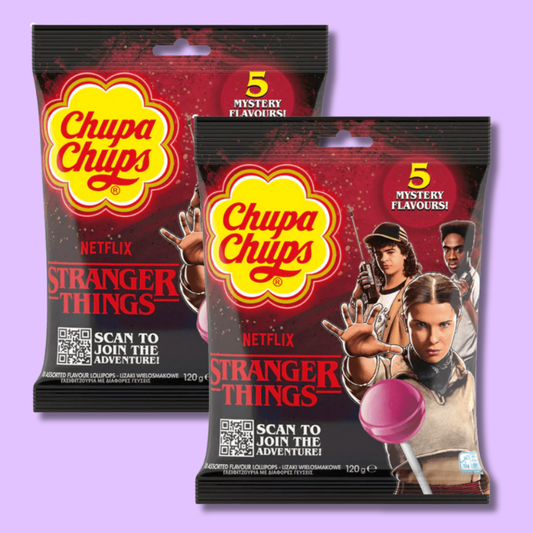 Chupa Chups Stranger Things 5 MYSTERY Flavours Lollipops 120g