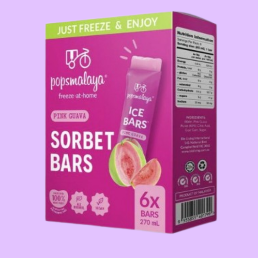 Pops Malaya Freeze-at-Home Sorbet Bars Pink Guava 6 x 45ml