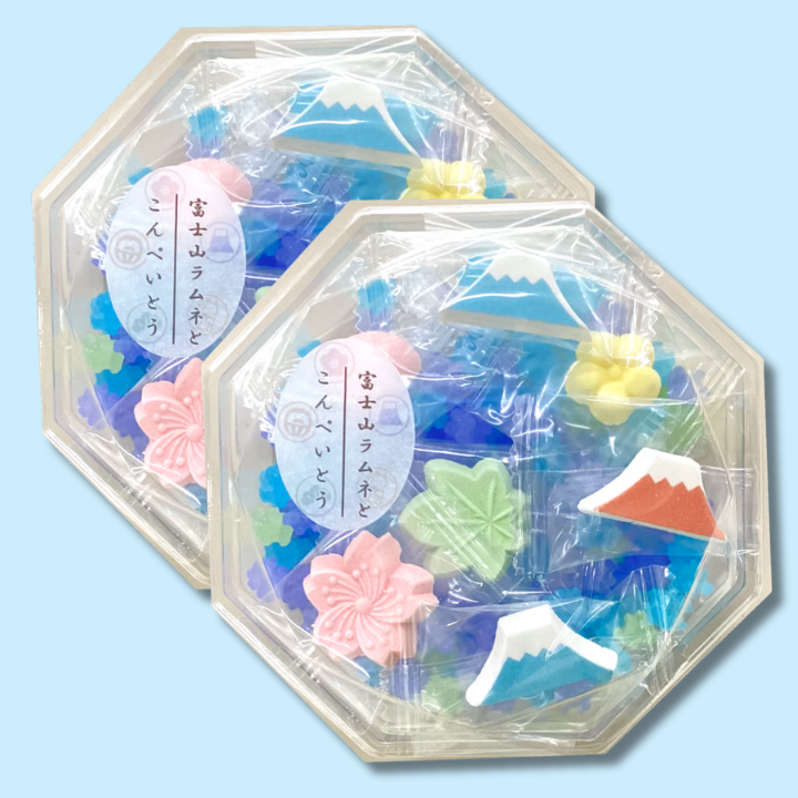 Kyoto Sweets Gift Set Hand Made Ramune & Konpeitou Rock Candy Mt.Fuji 71g (Ageo)