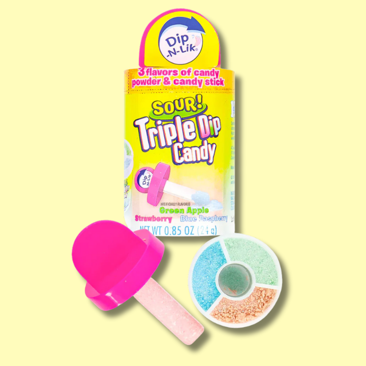 Dip-N-LIk Triple Dip Candy Sour 24g