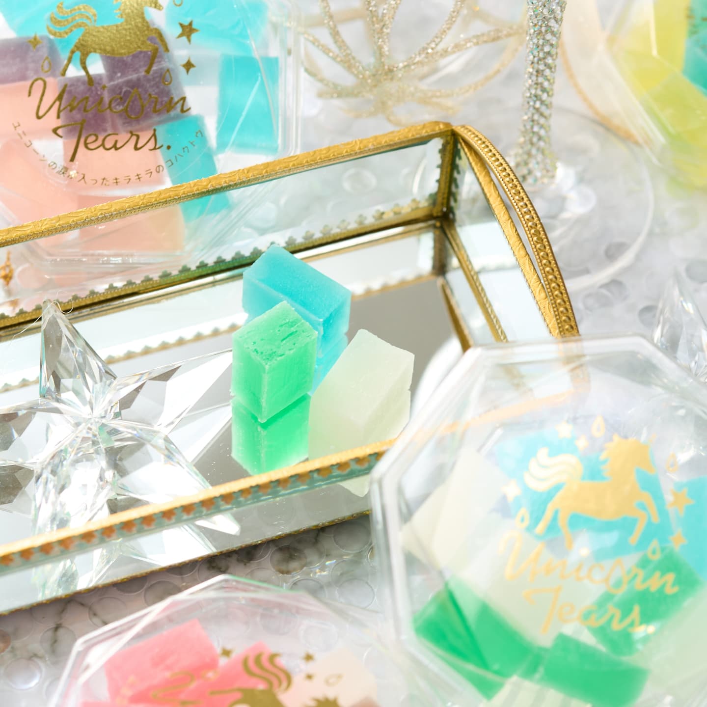 Crystal Candy Kohakutou Shine Crystal Turquoise Citrine of the Doubtful Paradise 13pcs (Unicorn Tears)