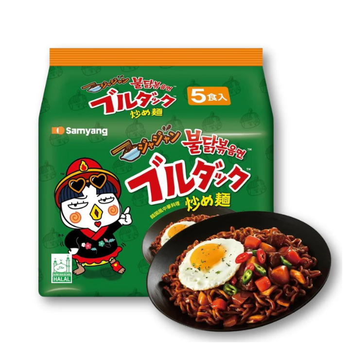 Buldak Hot Chicken Stir-Fried Noodles Jjajang 140g (SAMYANG)
