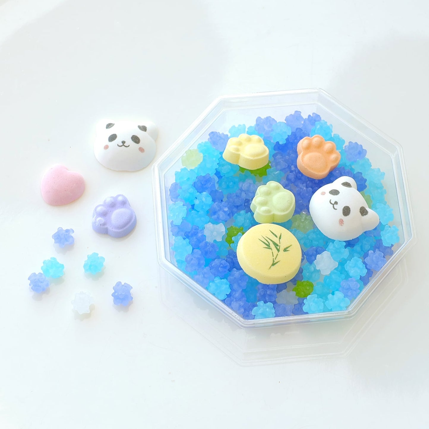 Kyoto Sweets Gift Set Hand Made Ramune & Konpeitou Rock Candy Panda 71g (Ageo)