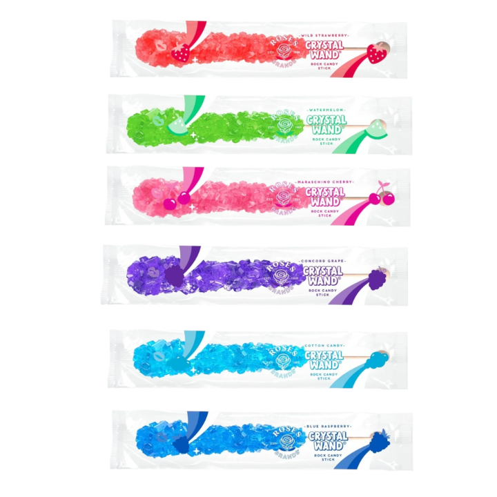 Crystal Wands Rock Candy (ROSES BRANDS)