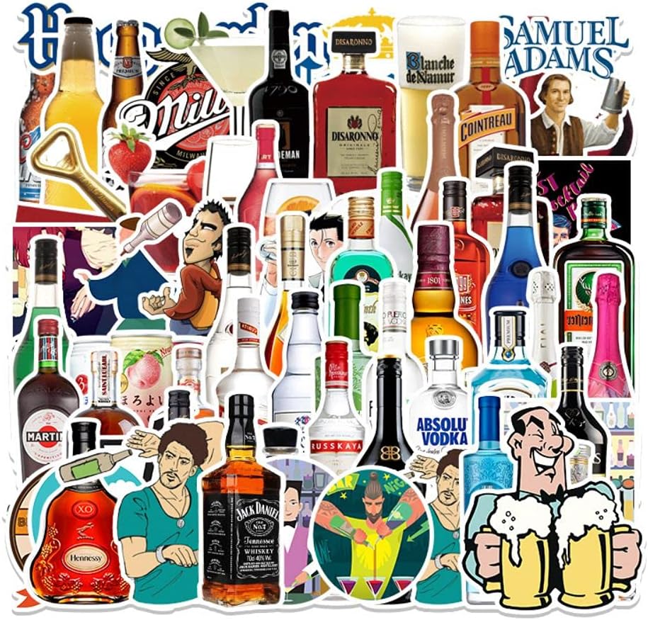 Sticker Flakes Alcohol Drinks