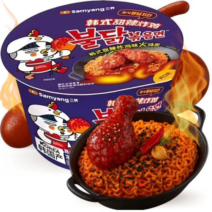 Big Cup Buldak Hot Chicken Stir-Fried Noodles Yangnyeom Chicken 115g (SAMYANG)