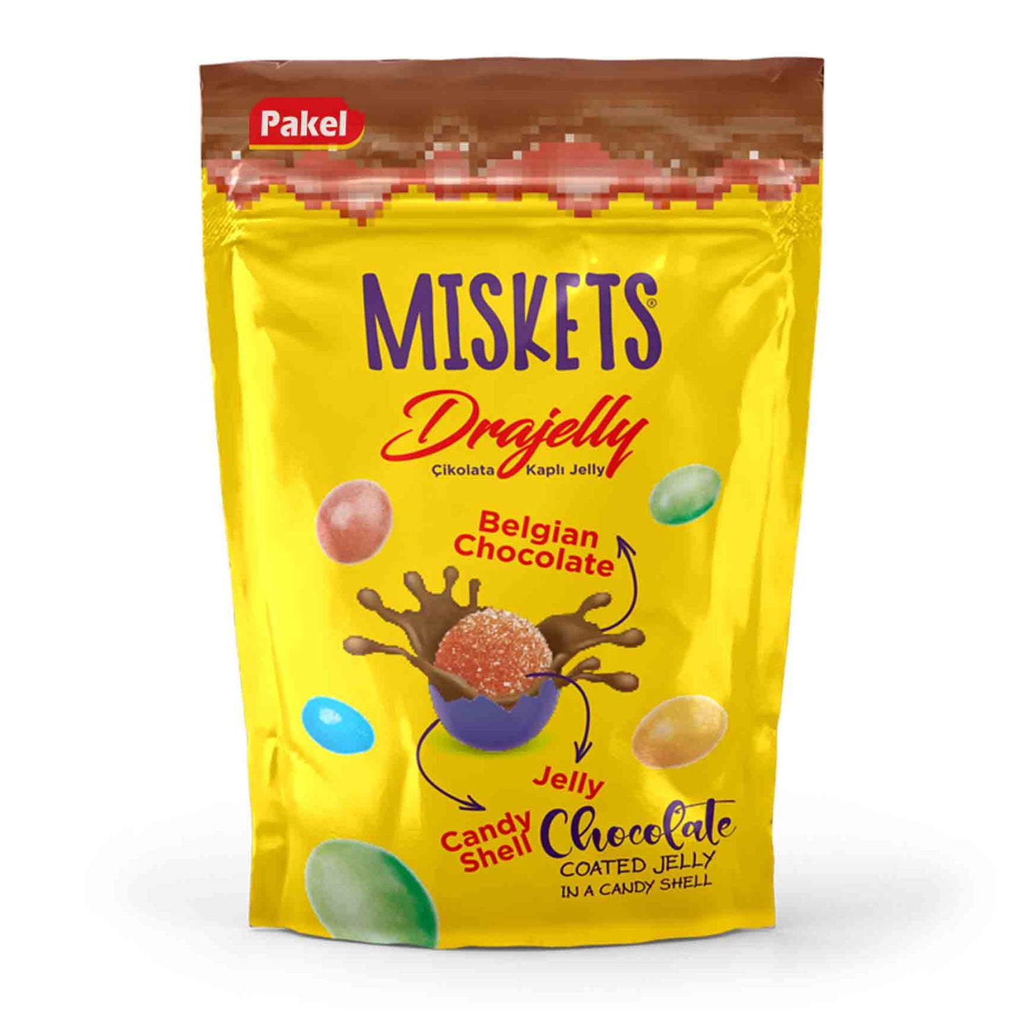 Coated Milk Chocolate Premium Belgium Jelly in a Candy Shell 120g (MISKETS)