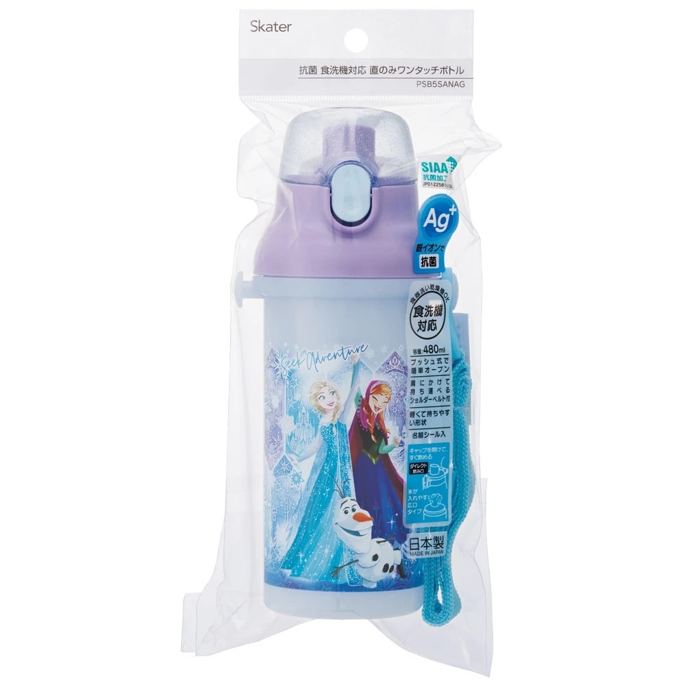 Disney Frozen One Push Water Bottle 480ml (SKATER)