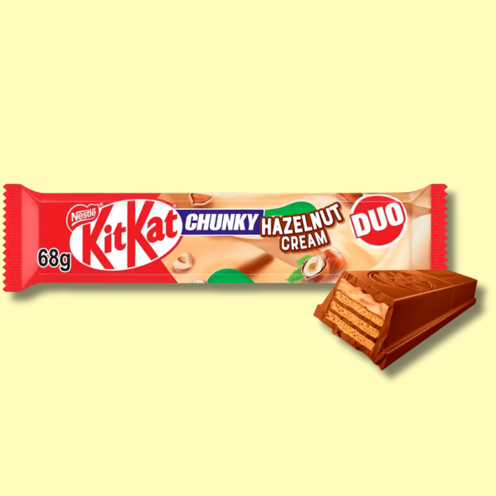 KitKat Chunky Duo Hazelnut Cream Sjokoladebar 68g DATOVARE