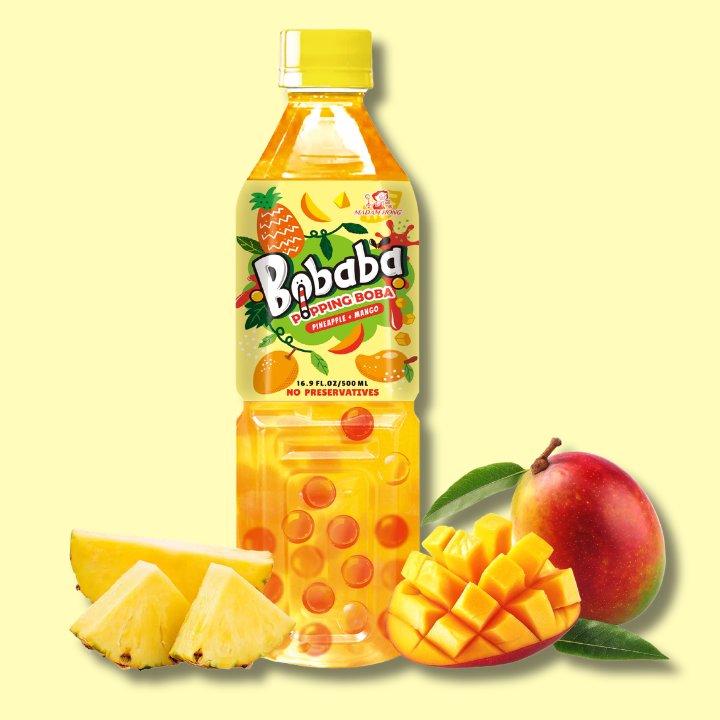 Bubble Tea Drink Mango Pineapple 500ml (BOBABA)