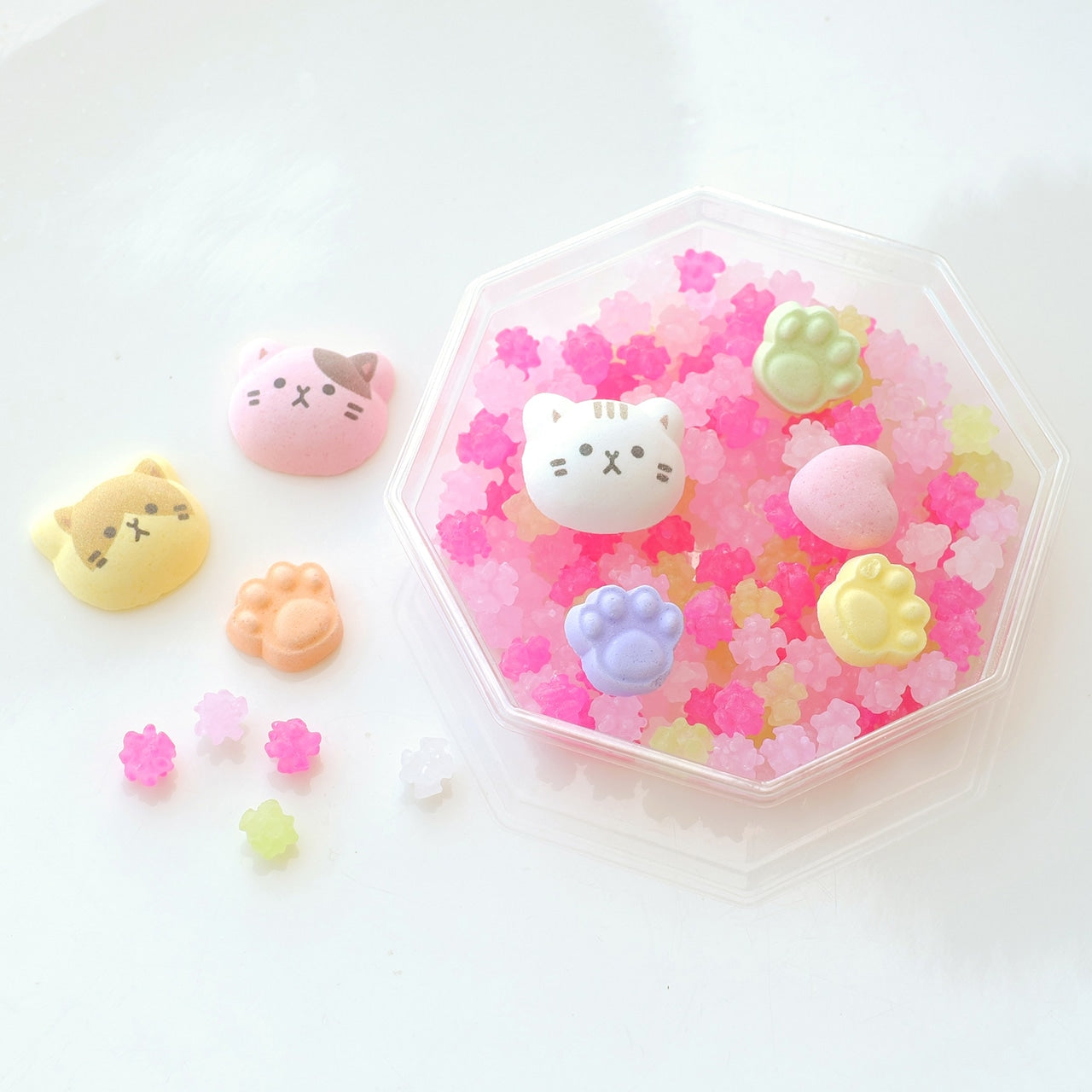 Kyoto Sweets Gift Set Hand Made Ramune & Konpeitou Rock Candy Cat 71g (Ageo)
