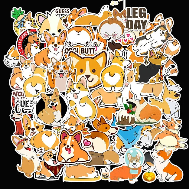 Sticker Flakes Corgi