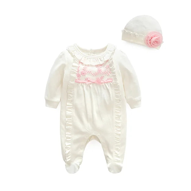 Lue og Sparkedress m/ Fot Set 6-9M