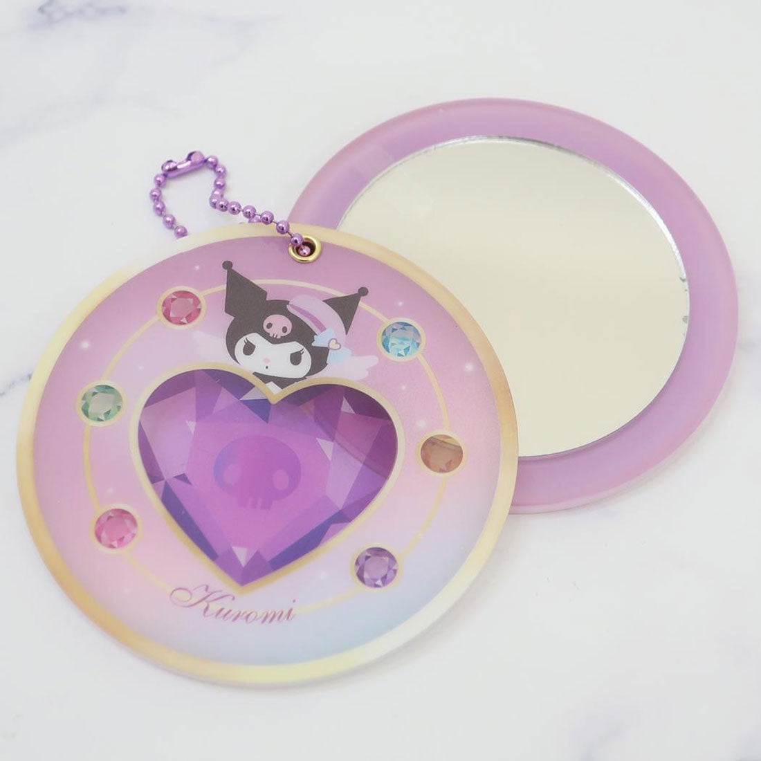 Sanrio Compact Acrylic Mirror Magical Jewelry Kuromi