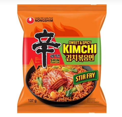 Shin Ramyun Stir Fry Kimchi Sweet & Spicy Nudler 137g (NONGSHIM)