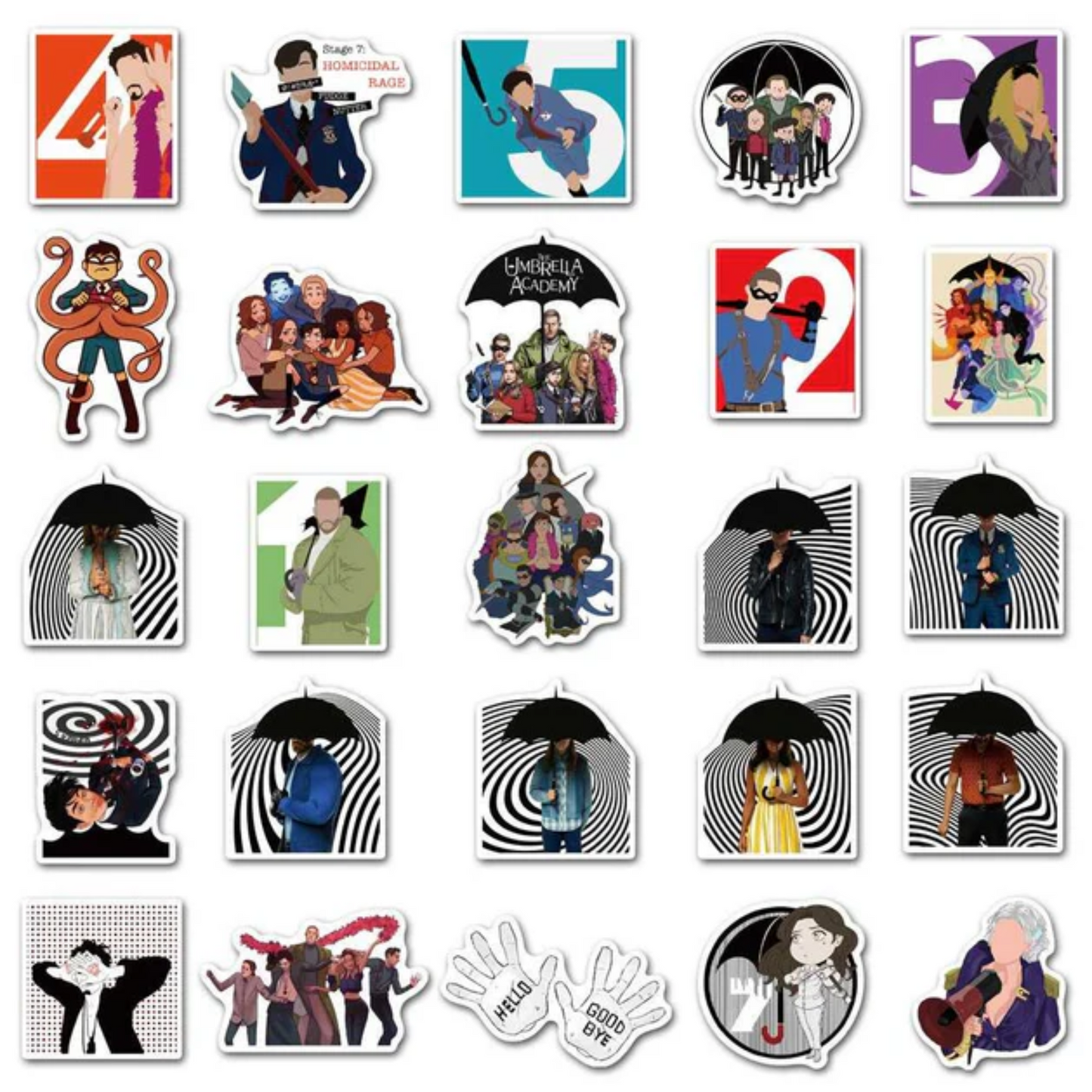 Sticker Flakes Umbrella Academy
