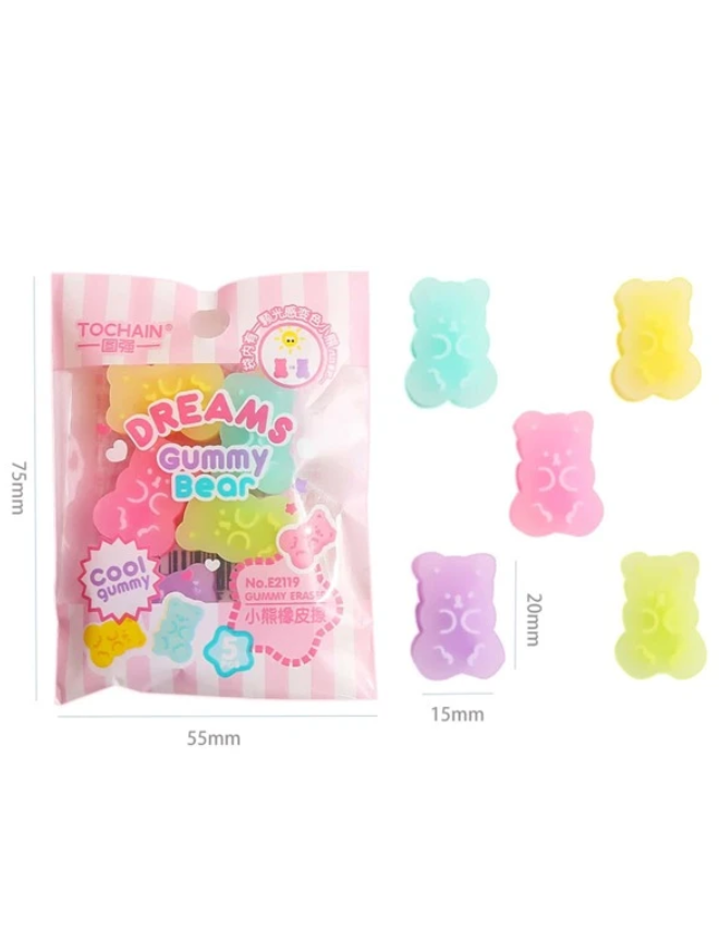Viskelær Gummy Bear 5stk