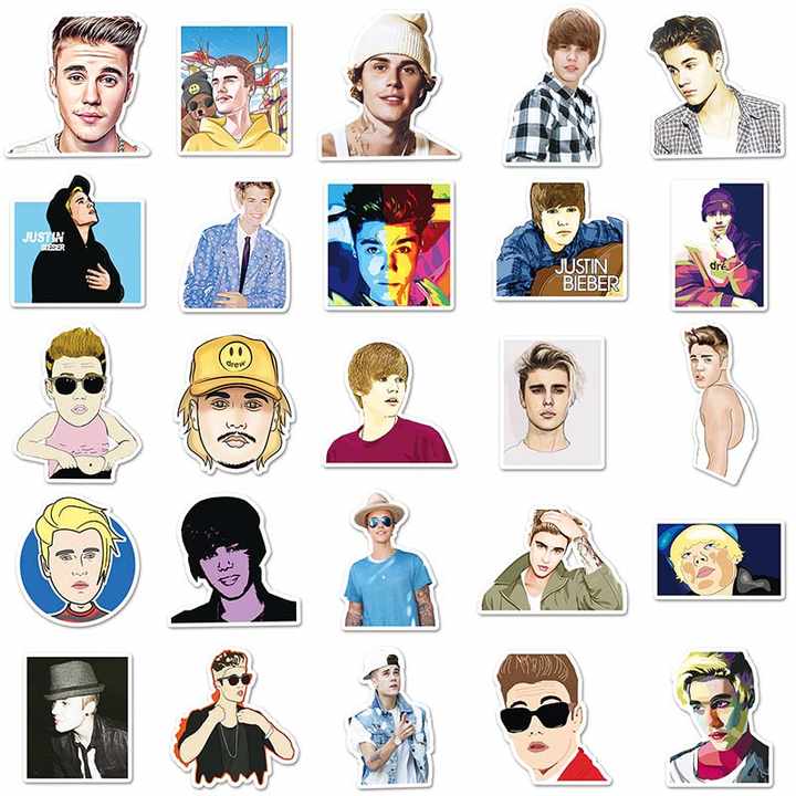 Sticker Flakes Justin Bieber