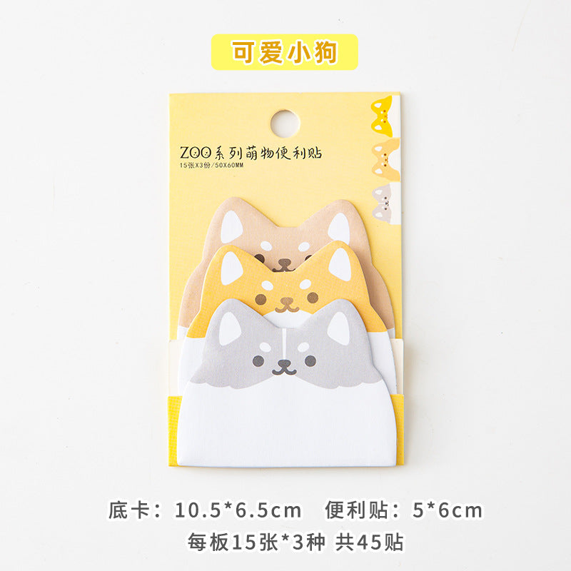 Sticky Notes Cute Animal Face 45-ark