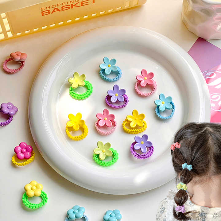 8-set Mini Hårstrikk Colorful Party