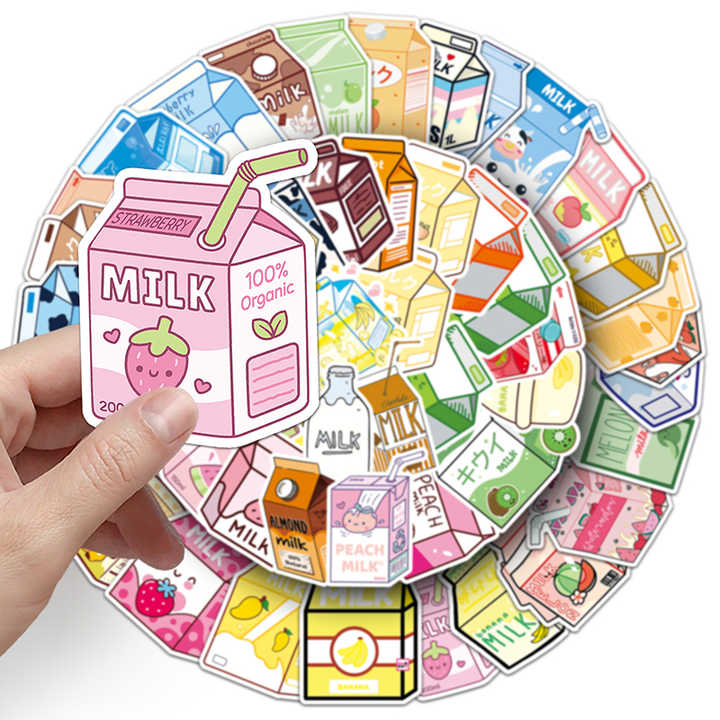 Sticker Flakes Cartoon Milk Cartons