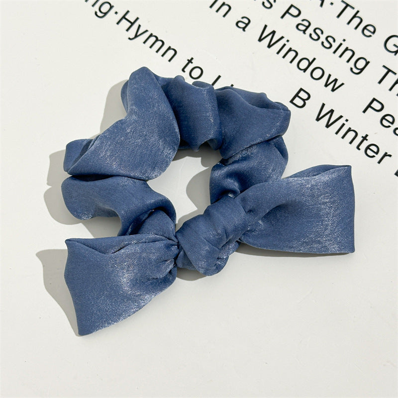 Scrunchie Silky Satin w/Bowknow 10cm