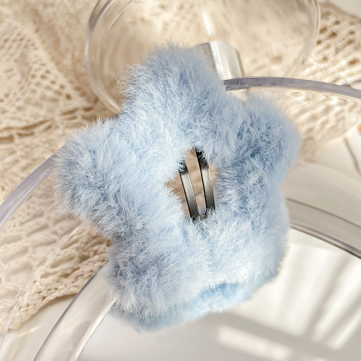 Hårspenne Fluffy Star 6.5cm