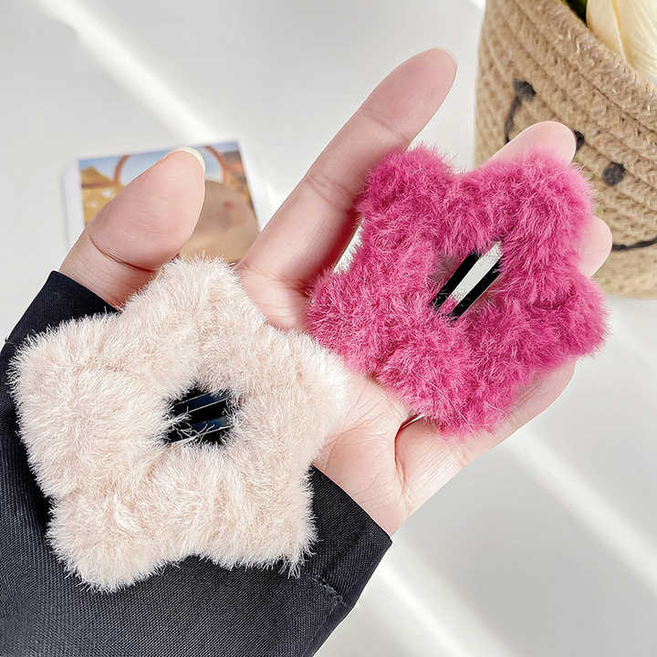 Hårspenne Fluffy Star 6.5cm