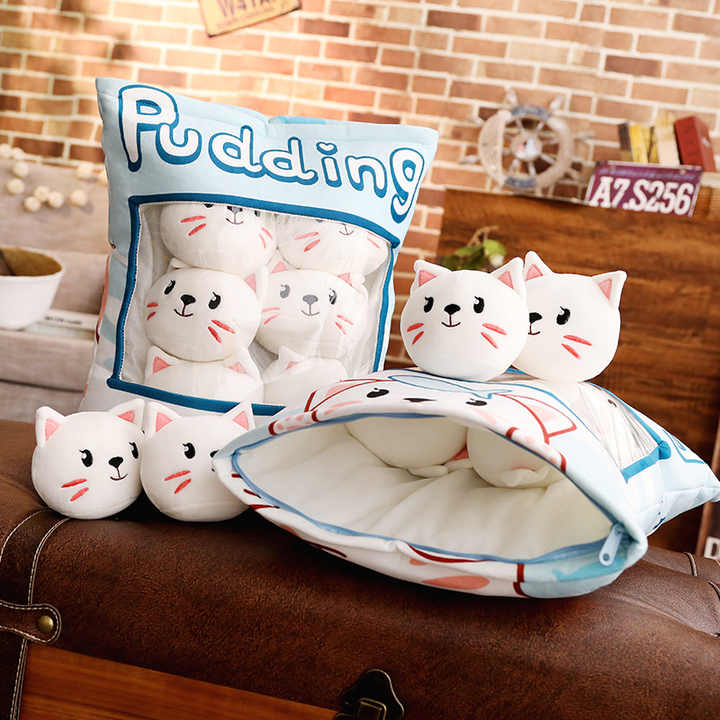 Plushy Bag Pudding Kittens 43cm