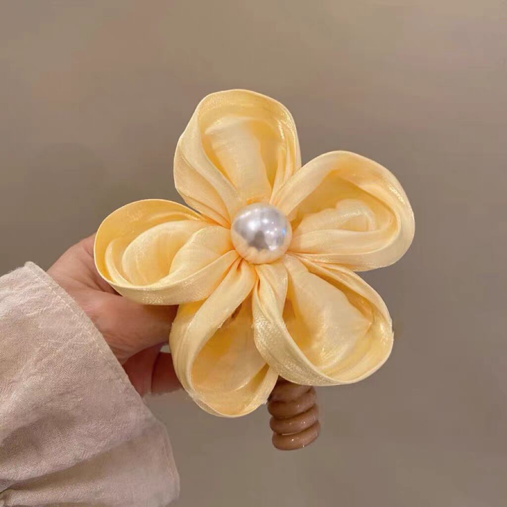 Braiding Spiral Hair Coil Rope Big Flower