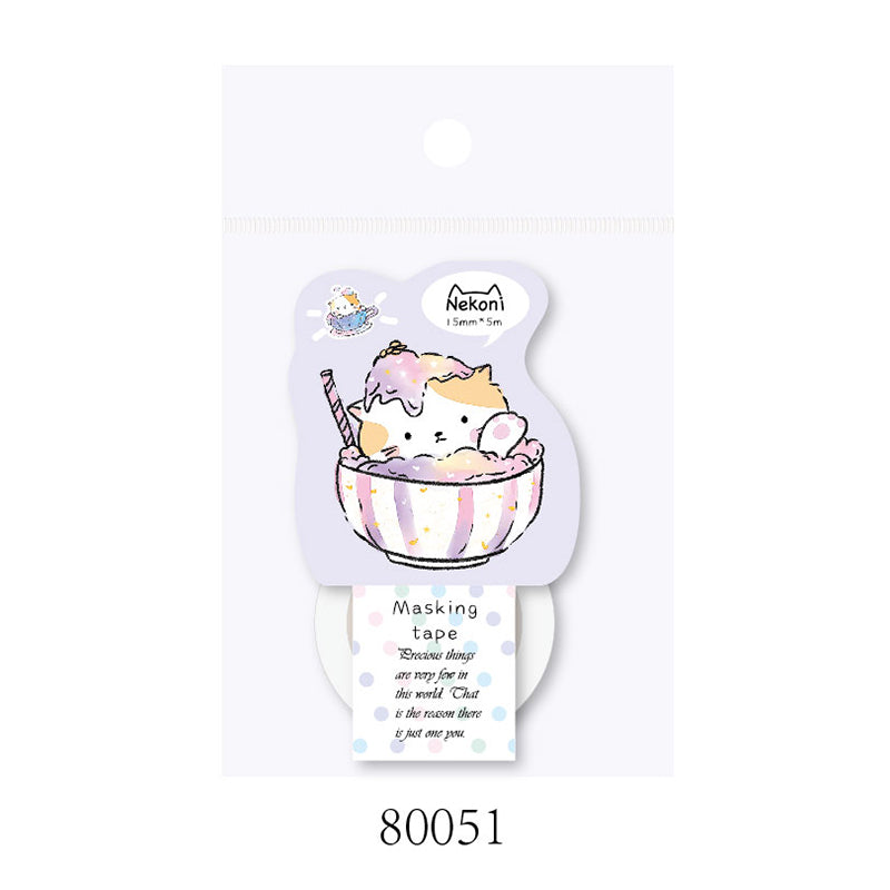 Washi Tape Masking Tape Cute Animals (NEKONI)